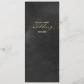 黒黒黒板と金ゴールドファンシー書道台本 メニュー (裏面)