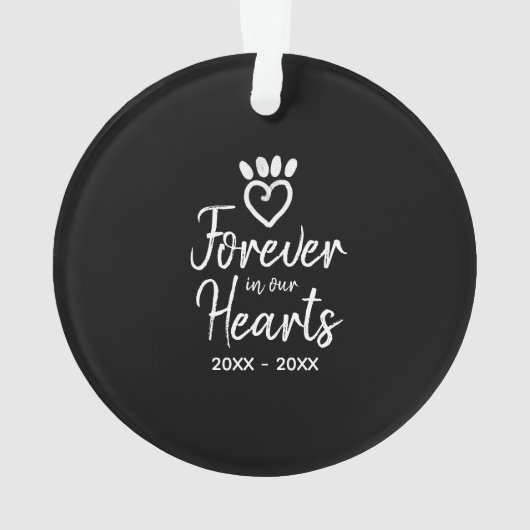 黒黒黒板アートフレームドッグメモリアル オーナメント (裏面)