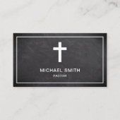 黒黒黒板イエスキリスト十字架 名刺 (正面)