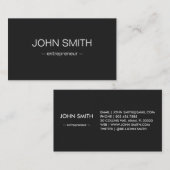 黒黒黒板カッコいい素朴ヴィンテージ 名刺 (正面/裏面)