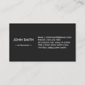 黒黒黒板カッコいい素朴ヴィンテージ 名刺 (裏面)