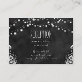 黒黒黒板ストリングライト披露宴筐体 エンクロージャーカード