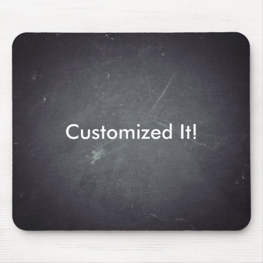 黒黒黒板パーソナライズされたカスタマイズ マウスパッド (正面)