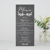 黒黒黒板フローラ結婚のメニューカード メニュー (スタンド正面)