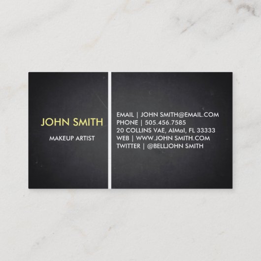 黒黒黒板メイクアップアーティスト 名刺 (裏面)