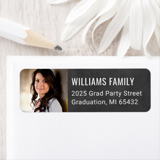 黒黒黒板大学院フォト差出人住所 ラベル (インサイチュ)