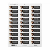 黒黒黒板大学院フォト差出人住所 ラベル (フルシート)