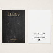 黒黒黒板素朴イヤリングディスプレイカード (正面&裏面)