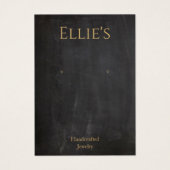 黒黒黒板素朴イヤリングディスプレイカード (正面)