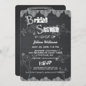 黒黒黒板素朴 招待状 (正面/裏面)