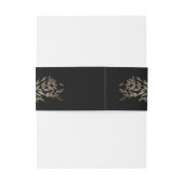 黒黒黒黒檀の植物性金ゴールドモノグラム結婚ズ 招待状ベリーバンド (裏面例)