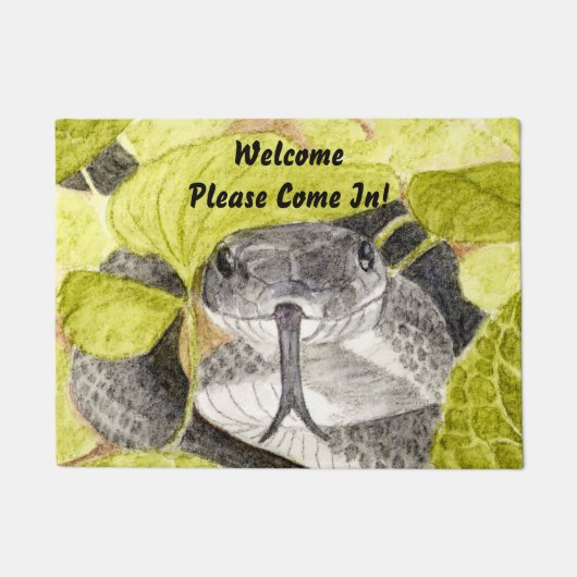 黒鼠ヘビ ドアマット (正面)