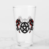 黒龍と星形五角形ガラス タンブラーグラス (裏面)