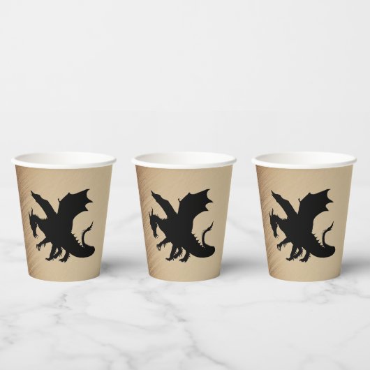 黒龍の背素朴景 紙コップ (複数)