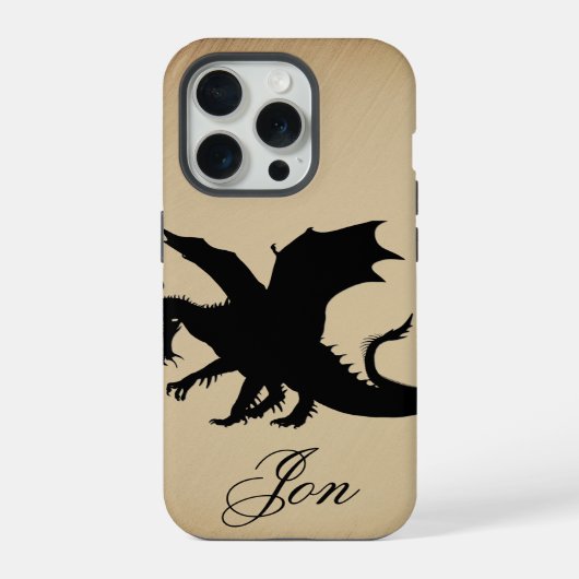 黒龍の風景 背景パーソナルデザイン iPhoneケース (裏面)