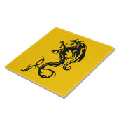 黒龍ステンシ離れンタイル タイル (側面)