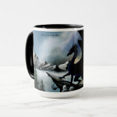 黒龍ファンタジー青い山々 マグカップ (正面左)