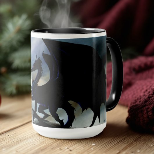 黒龍ファンタジー青い山々 マグカップ