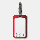 黒龍日本の赤の背景 ラゲッジタグ (裏面縦)