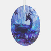 黒龍、夜森のシーン。 ガラスオーナメント (正面左)