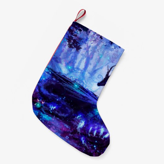 黒龍、夜森のシーン。 スモールクリスマスストッキング (正面 (吊り時))