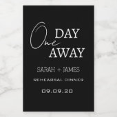 黒1日モダンリハーサル遠くにディナーミニ ワインラベル (シングルラベル)