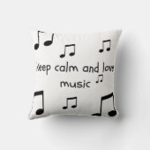 黒10代の白の音楽枕 クッション (裏面)