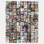 黒108縁ど枚の写真あなたの画像の引用文または芸術 フリースブランケット (正面)