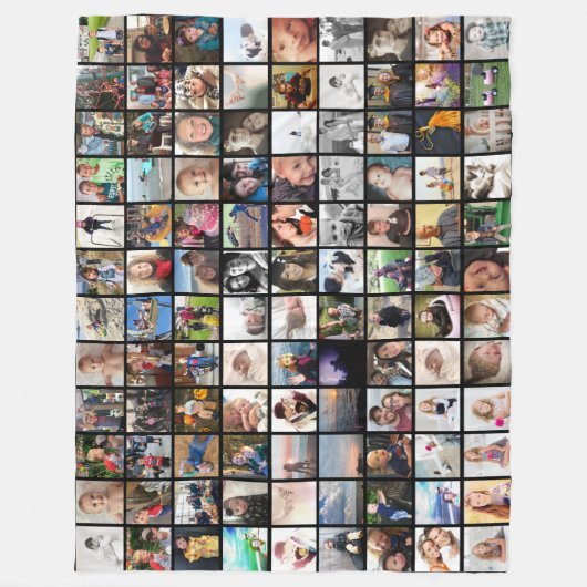 黒108縁ど枚の写真あなたの画像の引用文または芸術 フリースブランケット (正面)