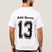 黒13数 Tシャツ (裏面)