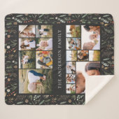 黒17モダン枚エレガントの写真植物紙パンパスファイル シェルパブランケット (正面(横))