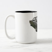 黒1967のごまかしの充電器のコーヒーカップ ツートーンマグカップ (左)