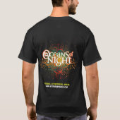 黒1.の夜の海洋 Tシャツ (裏面)