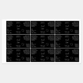 黒1 OZドロッモダンパーボトル防水 ラベル (シート)