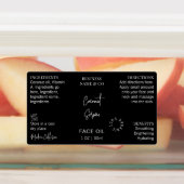 黒1 OZドロッモダンパーボトル防水 ラベル (貼付)