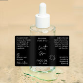 黒1 OZドロッモダンパーボトル防水 ラベル