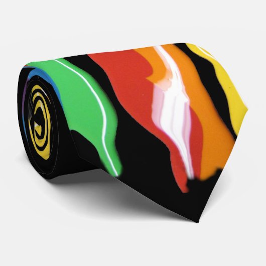 黒2のペンキのspash ネクタイ (ロール)