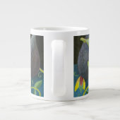 黒2014年のイチジク ジャンボコーヒーマグカップ (裏面)