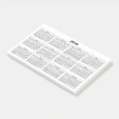 黒2019カレンダー（白） ポストイット (アングル)