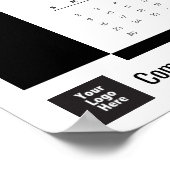 黒2025年壁企業のカレンダーのポスター ポスター (角)