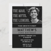 黒23歳の誕生日招待状ザマンザレジェンド 招待状 (正面)