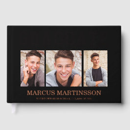 黒3枚の写真の卒業 ゲストブック