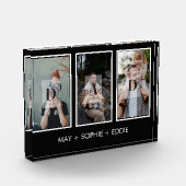 黒3枚(3)写真父の日フォトブロック フォトブロック (左)