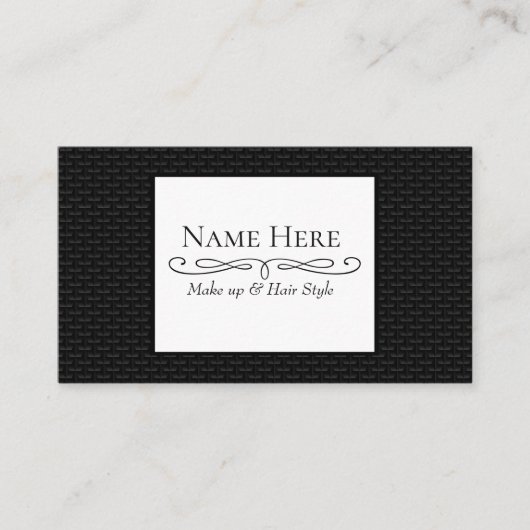 黒3Dメッシュ 名刺 (正面)