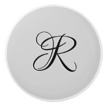 黒3D書道イニシャル文字 |パステルグレー