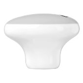 黒3D書道イニシャル文字 |パステルグレー セラミックノブ (側面)