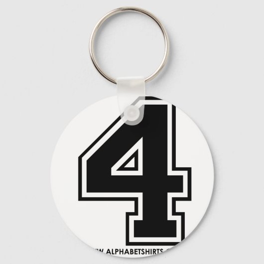 黒4 キーホルダー (正面)