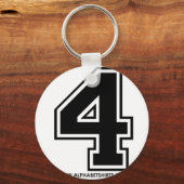 黒4 キーホルダー (正面)