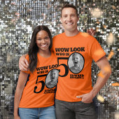 黒50歳の誕生日の写真の誰が色を付けているか Tシャツ