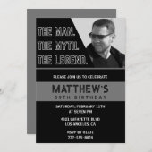 黒59歳の誕生日招待状ザ・マンザ・レジェンド 招待状 (正面/裏面)